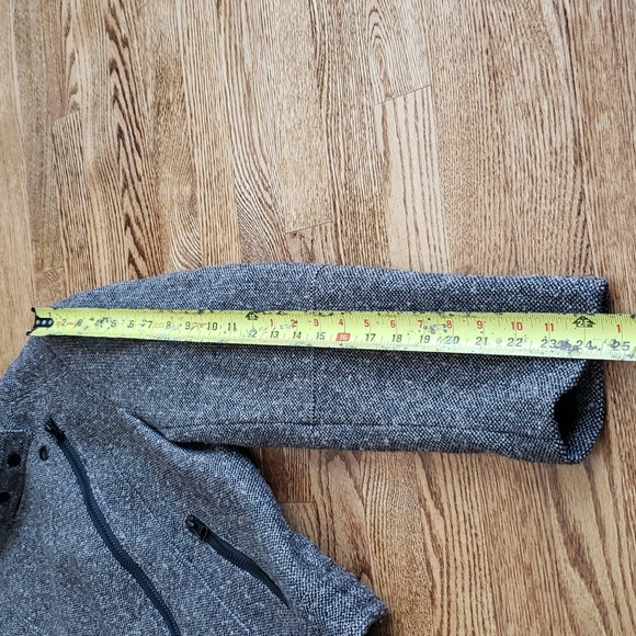 (M) H&M High Collared Diagonal Zip Jacket Assymetrical Formal Contemporary Urban - Picture 5 of 8